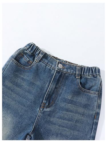 GORGLITTER Girl's Flare Jeans Bow High Waisted Bell Bottom Denim Pants with Pockets3