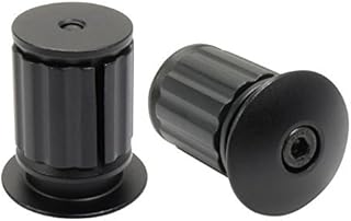 Domain Cycling - Handlebar End Plugs - Expanding, Aluminum and Adjustable Handlebar Bike Bar Ends for Road, Mountain, BMX, MTB Bicycle - 2 Set Plug or Cap for Bike Bars (Black)