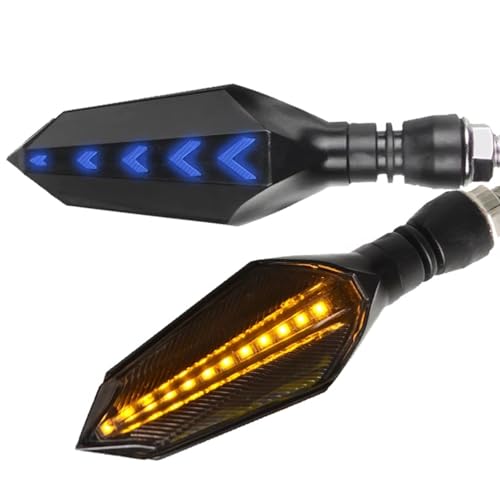 �����w���� Compatible With Suzuki For GSR750 For GSR1000 For GSR1100 �o�C�N�p�E�B���J�[ �E�C���J�[ �����_�Ń��C�g �C���W�P�[�^�[�d���ɑΉ�(1 pair blue-yellow)