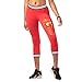 Zumba Aktiv Fitness Kompression Capri-Leggings Stilvoll Sporthose Damen mit Print, Really Red-y, M