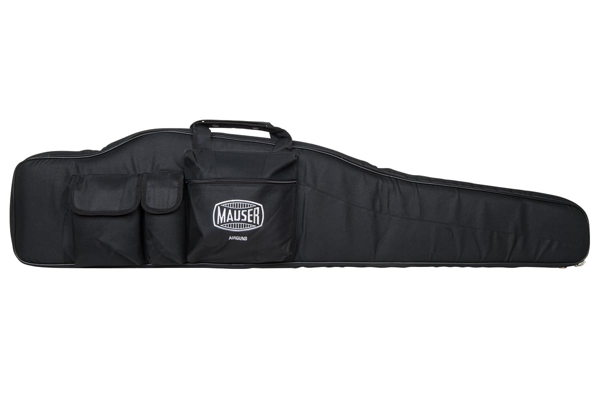 MAUSER Gewehrtasche 124cm Futteral Nylon m. Schultergurt verstellbar, Schaumstoffpolsterung, Außentaschen