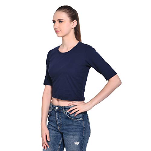 Image of Geum Women's Cotton Round Neck Half Sleeve Top