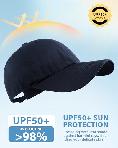 Image of GADIEMKENSD UPF 50+ Outdoor Hat Folding Reflective Running Cap Unstructured Sport Hats for Men & Women