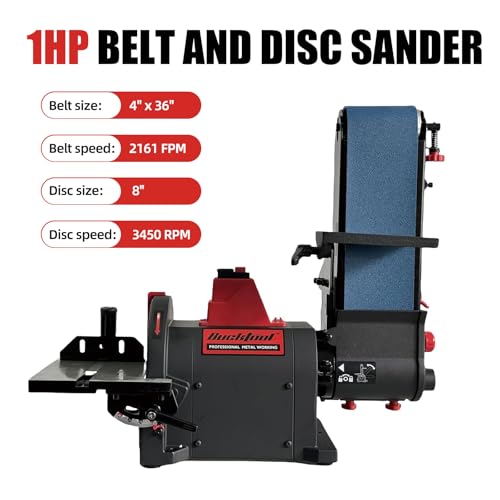 BUCKTOOL Pro 1HP Bench Belt Sander