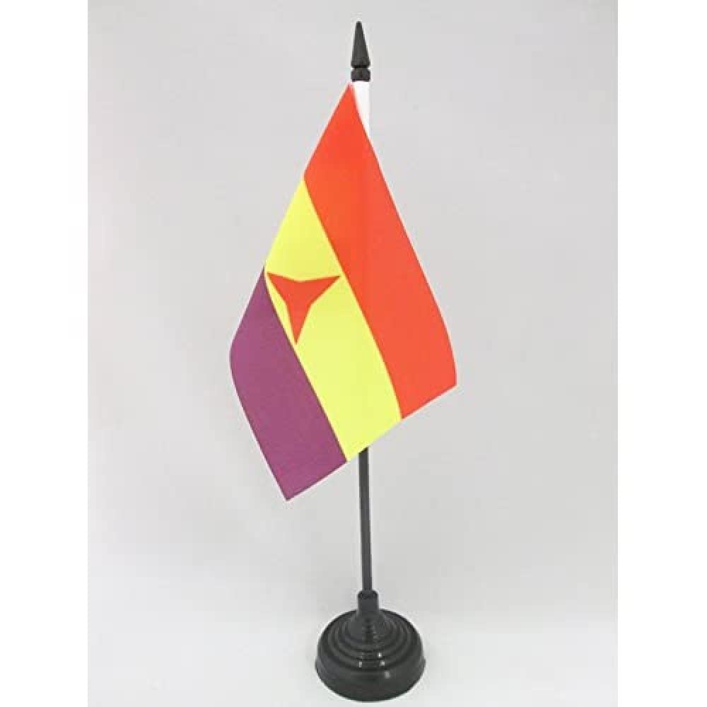 DRAPEAU ESPAGNOL RÉPUBLICAIN AVEC ÉCUSSON 150x90cm - DRAPEAU ESPAGNE RÉPUBLICAIN EUR 12,95 - FR