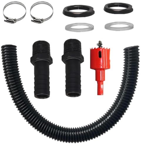 25mm Water Butt Connector Kit with Flexible Hose & Tap Adapter for Rainwater Harvesting & Garden Irrigation