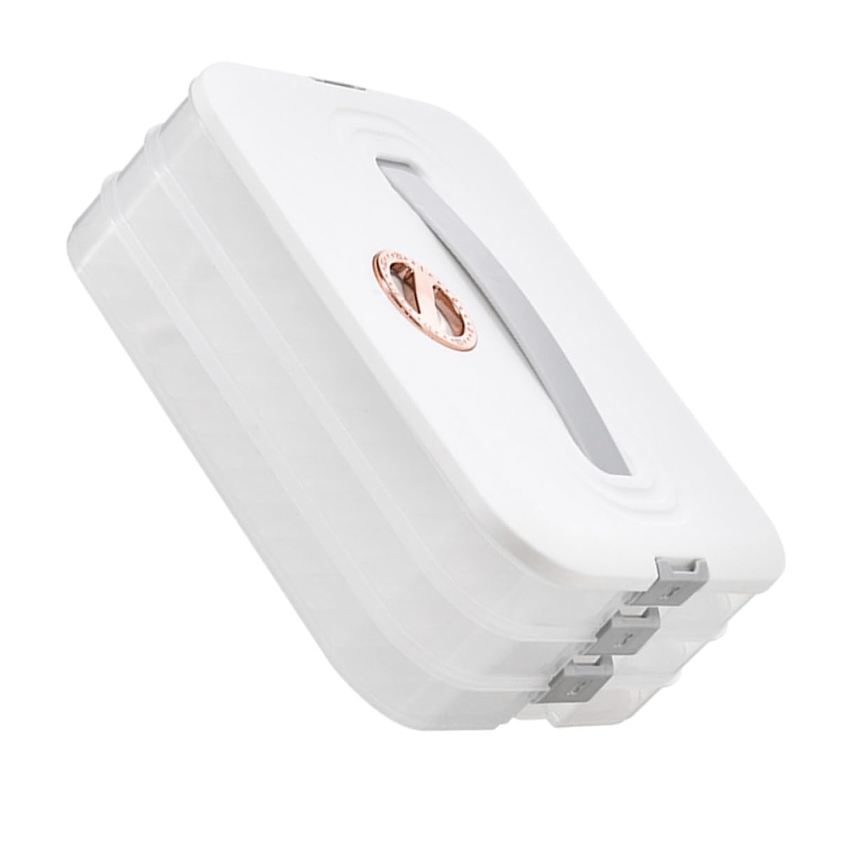 Boîte Hermétique Blanche en Pp pour Raviolis et Fruits de Mer, Triple Couche Couvercle, Résistante à L'usure, pour Congélateurs et Réfrigérateurs