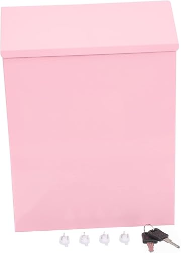 Zerodeko Caja de correo con caja de seguridad, soportes para periódicos, soporte para archivos, accesorios para el hogar, suministro de cartas,