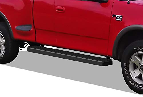 APS 6in Black Stainless Steel Running Boards Compatible with Ford F150 F250 Light Duty Super Cab 99-03