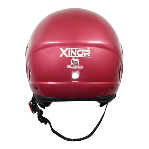 Image of Buff Open Face Motorcycle Helmet Medium | ISI Certified Bike Helmet for Men & Women | Lightweight ABS Shell with Clear Visor & Quick Release Strap for Scooter & Bike Riding (Matte Black)