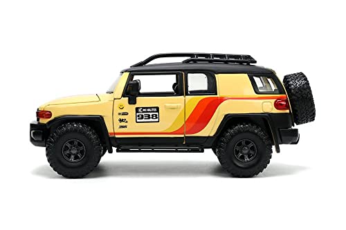 ModelToyCars Toyota FJ Cruiser #938 con Ruedas Extras, Amarillo - Jada Toys 33028 Escala 1:24 Modelo Diecast miniatura 2