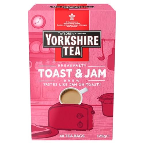 Yorkshire Tea Toast & Jam Brew Flavoured Tea Bags, 4 Boxes of 40 Tea Bags (Total 160 Bags)