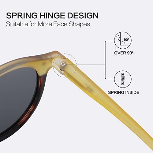 Image of ZENOTTIC Polarized Round Sunglasses, Stylish Sunglasses for Men and Women Retro Classic, Multi-Style Selection