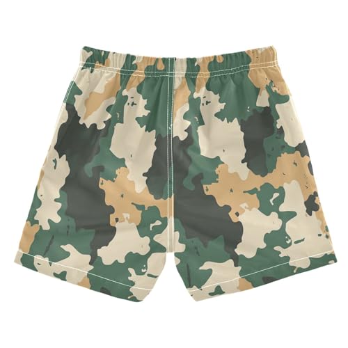 Boccsty Brown Camo Green Army Camouflage Boys Swim Trunks Baby Kids Swimwear Summer Toddler Beach Board Shorts 2T2