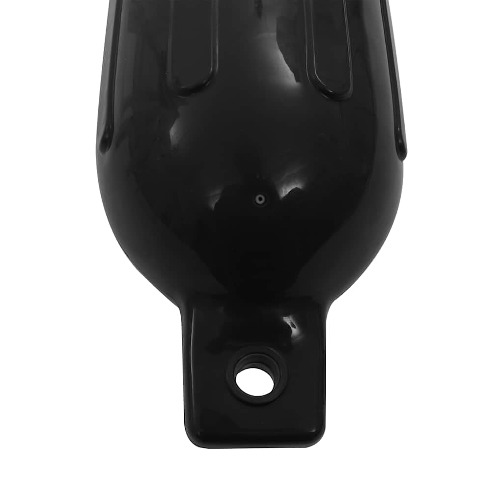 Parafango per barca, nero, 58,5 x 16,5 cm, in PVC, 4 pezzi, con pompa, robusto accessorio per barca, per gommoni, ponton, porti e sport acquatici, protezione durante la distruzione e