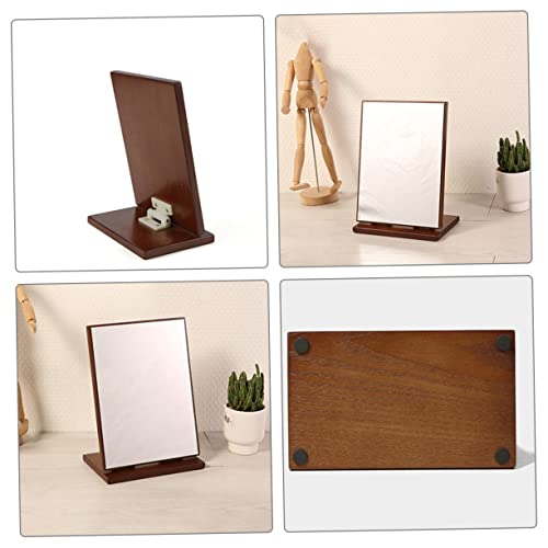 Espejo de maquillaje Zerodeko de madera plegable para tocador miniatura 2
