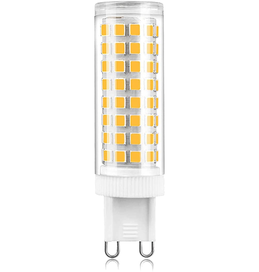 G9 Dimmable LED Light Bulb 10W (80W Halogen Equivalent), 1000LM 102 PCS lamp Beads AC 220V, Energy Saving Ceramic Base LED Bulbs, No Flicker, 360 Degree Beam,Warm White,1 Pack