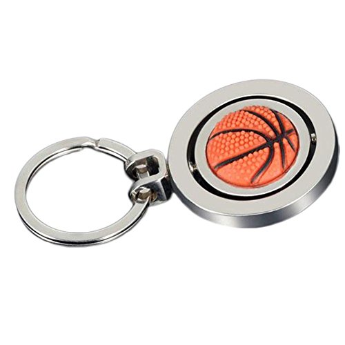 Preisvergleich Produktbild TLZR kreative Legierung Keychain autoschlüssel anhänger Rucksack Mobile Brieftasche hängen Basketball 4,8 cm * 4,8 cm