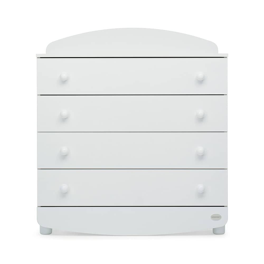 Foppapedretti Cassettiera Patty, Legno, Made in Italy, Primo piano superiore utilizzabile come Fasciatoio (venduto separatamente), 91x50x100 cm, Bianco