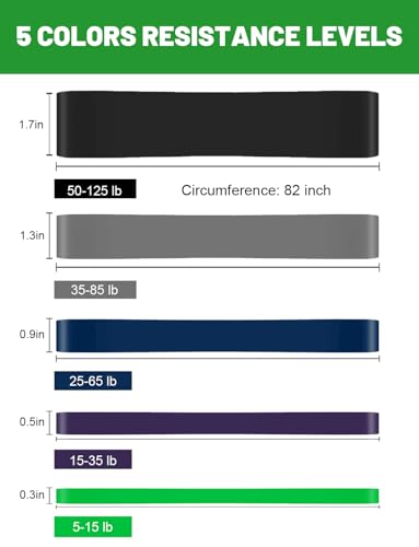 Resistance Bands, Pull Up Assist Bands - Workout Bands, Eexercise Bands for Working Out, Fitness, Training, Physical Therapy for Men Women - Green