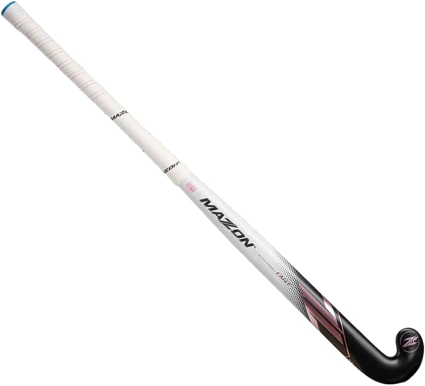 Mazon Black Magic Eagle Low Bow 7 Series Field Hockey Stick (White/Black/Rose, 36.5 Inches)