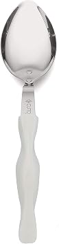 CUTCO Model 1712 Basting Spoon with White "Pearl" handle in factory fresh plastic bag.