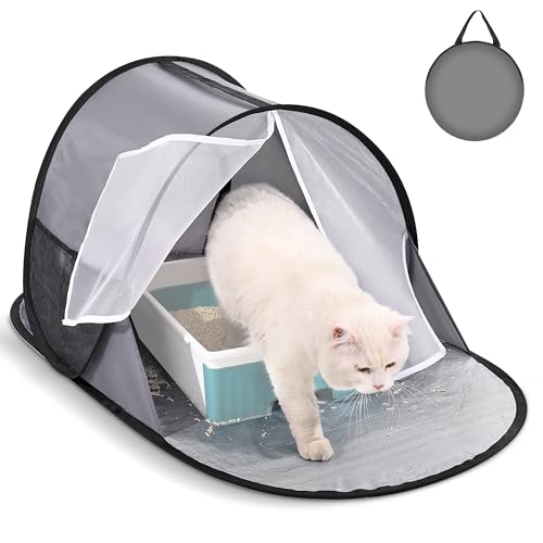 TailTastic Foldable Cat Litter Box Enclosure - No Assembly Needed All-in-One Privacy Cover for Large...