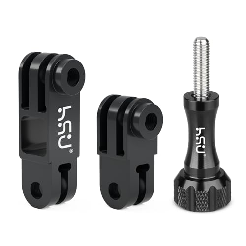 HSU Bras d'extension pour GoPro, Kit de Support de caméra d'action en Alliage d'aluminium pour Hero 12/11/10/9/8/7/6/5/4/3