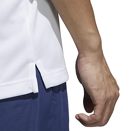 Adidas Men's Designed 2 Move 3-Stripes Polo Shirt, White/Black, X-Large #TOP4