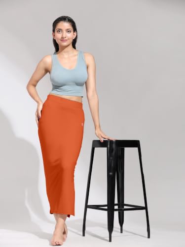 Image of TRENDMALLS Women's Polyester Spandex Stretchable Straight Saree Shapewear Petticoat for Women, Cotton Blended, Skirts for Women, Saree Shaper