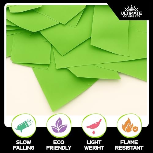 Image of Ultimate Confetti - Rectangular Light Green Tissue Paper Confetti - 20 lb