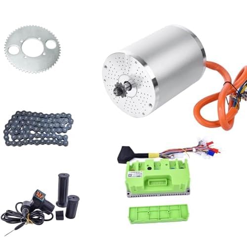 72V 3000W Brushless Motor Kit Max 6700RPM Temperature Sensing Electric DC Motor