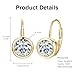 DYUNQ Moissanite Hoop Earrings, 925 Sterling Silver Hypoallergenic Bezel Set Leverback Drop Earrings for Women, D Color VVS1 Lab Created Imitation Diamond Round Cut Jewelry Gifts