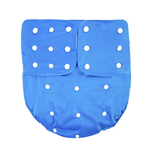 Pañal ajustable para adulto, con bolsillo, para evitar fugas laterales, con inserciones de pañal (azul, 1 unidad)