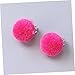 NOLITOY 6pairs Non-piercing Girls Earrings of Plush Ball Clip Earrings Fur for Boys and Girls Adorable Dangle for Little Toy Jewelry for Dress-up