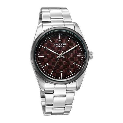 Image of Sonata Poze 9 with Quartz Analog Watch for Men