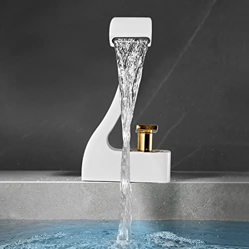 Grifo de cascada monomando para eliminar salpicaduras en el lavabo 4