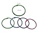 Anfukone 2 inch Book Binder Ring Curtain Ring Disassemble 4 Colors Pack of 24