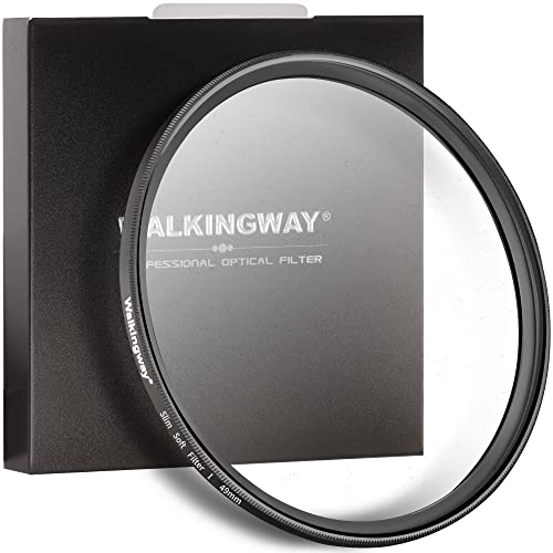 Image of Walking Way 49MM Soft Focus Filter White Pro Mist Diffusion Filter Dreamy Fog Effect Circular Lens Filter Softening Diffuser for Digital DSLR Camera and Video(Light-Soft 1, 49MM)
