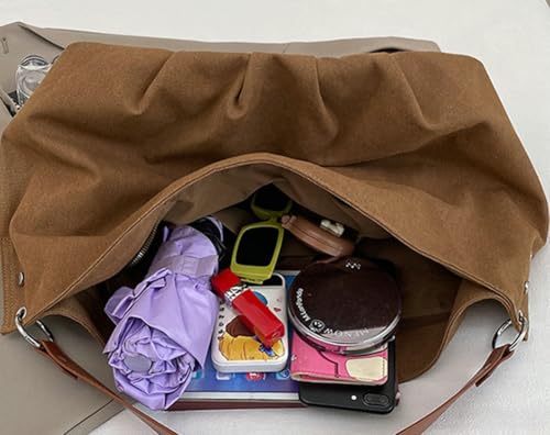 Bolso Hobo Grande de Lona para Mujer Estilo Tote miniatura 7