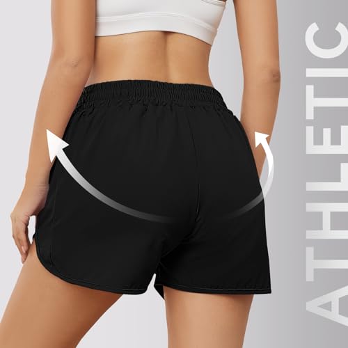 Lainlight SHORTS-003-1-2 Womens Running Shorts With Liner Athletic Gym Workout Shorts Women thumb #1