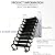 OLOTU Attic Ladder Attic Stairs Wall Mount Folding Ladder Scissor Structure Pull Down Attic Stairs 1100 lb Capacity Telescoping Ladder