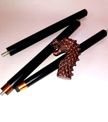 Canne de marche dragon en laiton pour promenades et style vintage