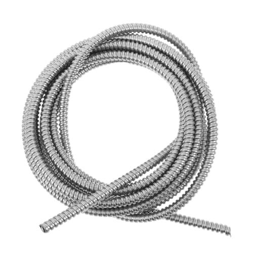 RORPOIR Tubo Flexible de Acero Inoxidable Resistente al Desgaste y Abrasión para Protección de Cables 3 Metros para Instalación en Exteriores y Talleres