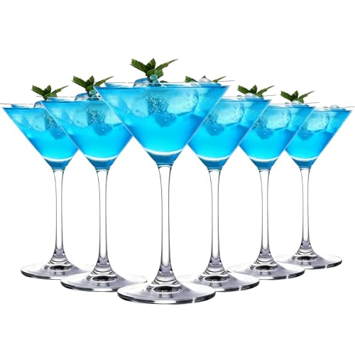 Klassisches Martini Gläser Set 6, Hand geblasen 110ml Cocktail Gläser, perfekt für Martini Cosmopolitan Gimlet Home Bar Party und Geschenk Set von eleganten Martini Getränke