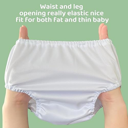 SMULPOOTI Reusable Plastic Diaper Covers for Toddlers Plastic Underwear for Toddlers Premium Plastic Underwear Cover Rubber Pants for Toddlers 4 Packs White 4T