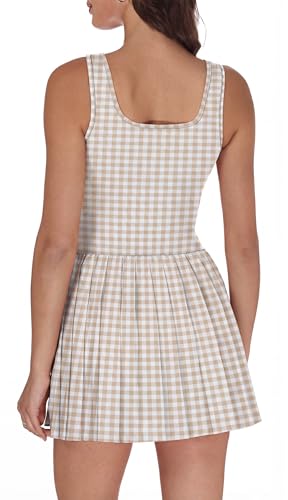 Image of NIASHOT Athletic Dress for Women with Shorts Sleeveless Womens Golf Dress
