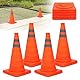 UIQVQIU Faltkegel Warnkegel, 45cm Reflektierender Verkehrskegel, Orange Verkehrsleitkegel Pylone Faltbar, Leitkegel Faltbar Warnkegel Sicherheitskegel für Straße Sicherheit (4 Stück Orange)