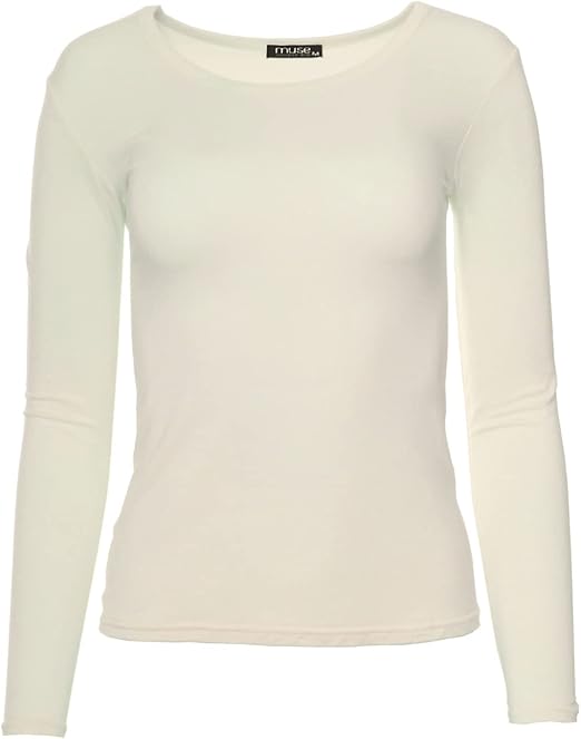 Basic shirt met lange mouwen voor dames in Paars