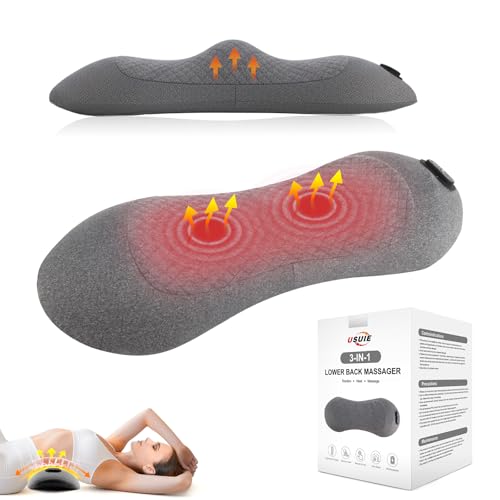 USUIE 3-in-1 Rechargeable Electric Lumbar Support Pillow with Heat and Massage and Tractio - image 1